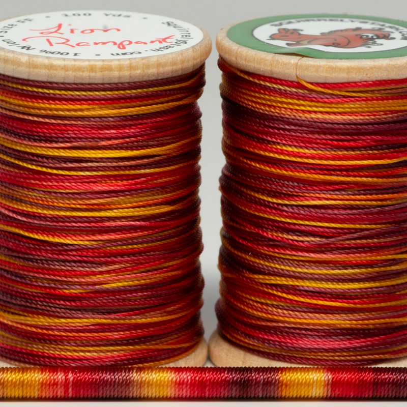 Lion Rampant, hand-dyed bassoon and oboe reed thread, FF Nylon- 100 Yds