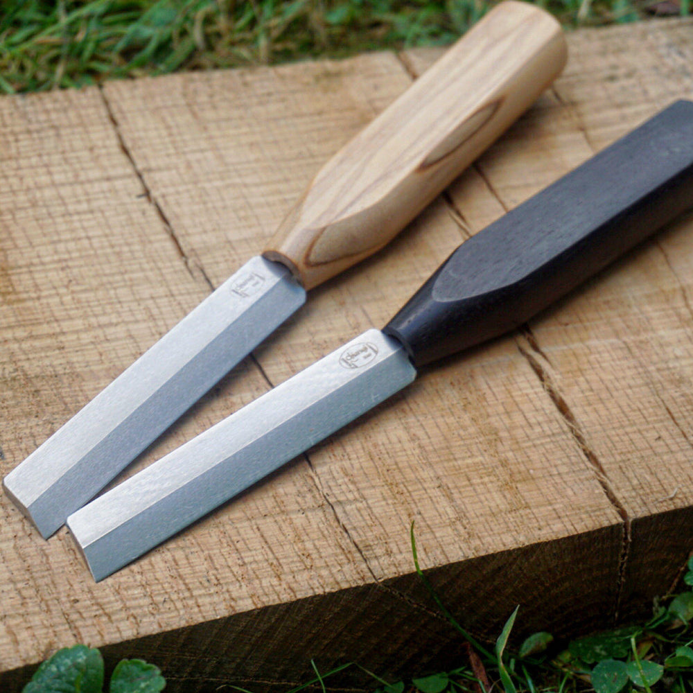 beveled reed making knives by Chiarugi. 