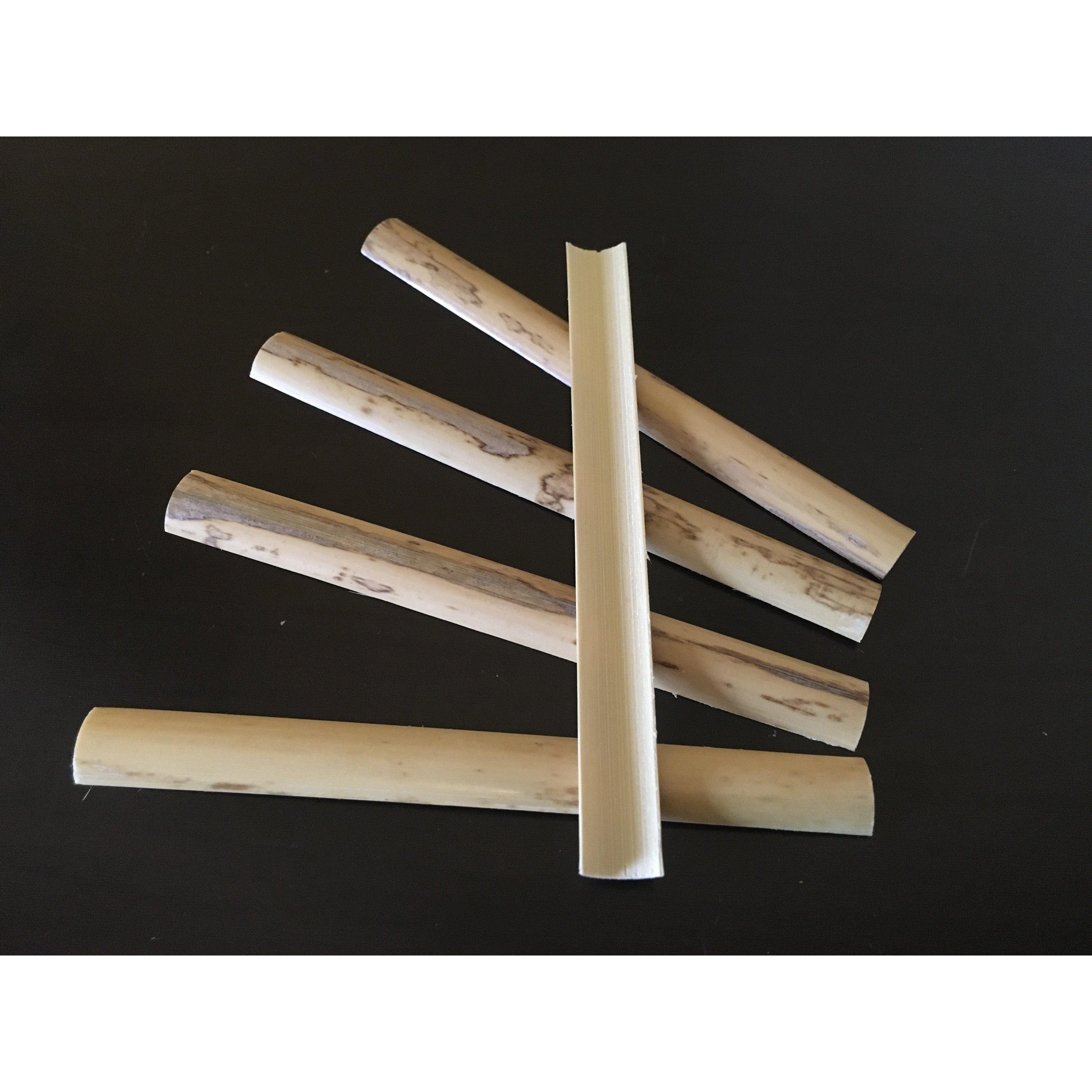 5 pieces of gouged English horn cane. Ready to be shaped and tied to become the best english horn reeds. 
