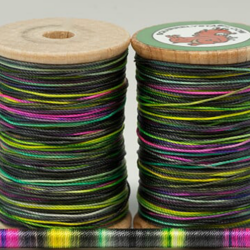 Multi colored reed thread, hand dyed bassoon and oboe reed thread FF Nylon- 100 Yds, Squirrely Stash reed thread