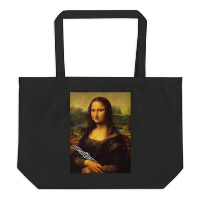 Mona Lisa with oboe Large organic tote bag