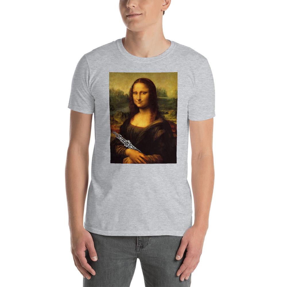 Mona Lisa with oboe Short-Sleeve Unisex T-Shirt