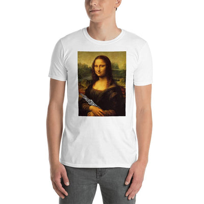 Mona Lisa with oboe Short-Sleeve Unisex T-Shirt