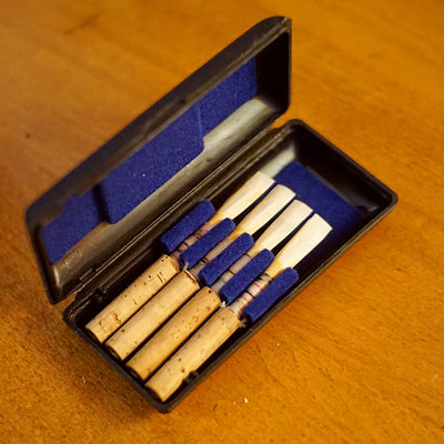 plastic oboe reed case, holds 4 of your best oboe reeds
