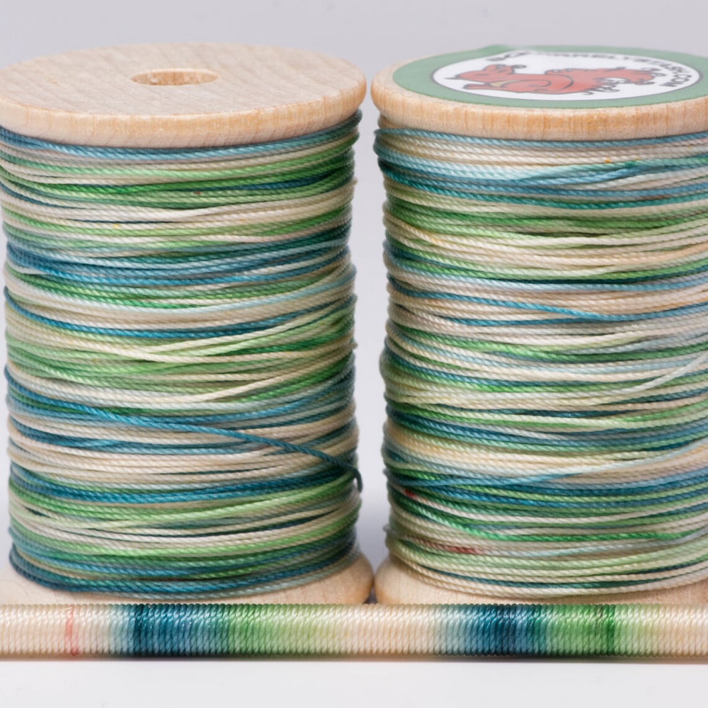 Print O the Wave, hand dyed bassoon and oboe reed thread, Nylon- 100 Y ...