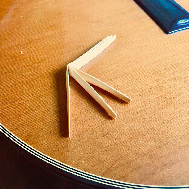 Gouged shaped and folded oboe cane, ready to be made into the best oboe reeds