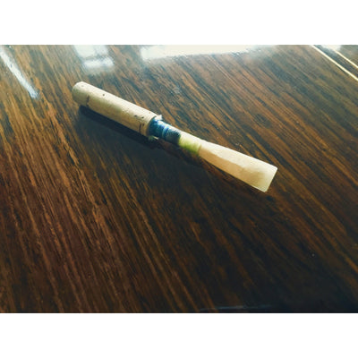 wide shaped oboe reed made by Aaron Lakota.