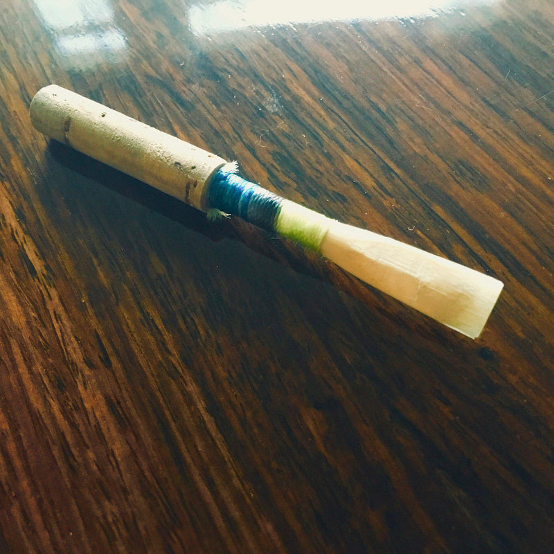 wide shaped oboe reed made by Aaron Lakota.